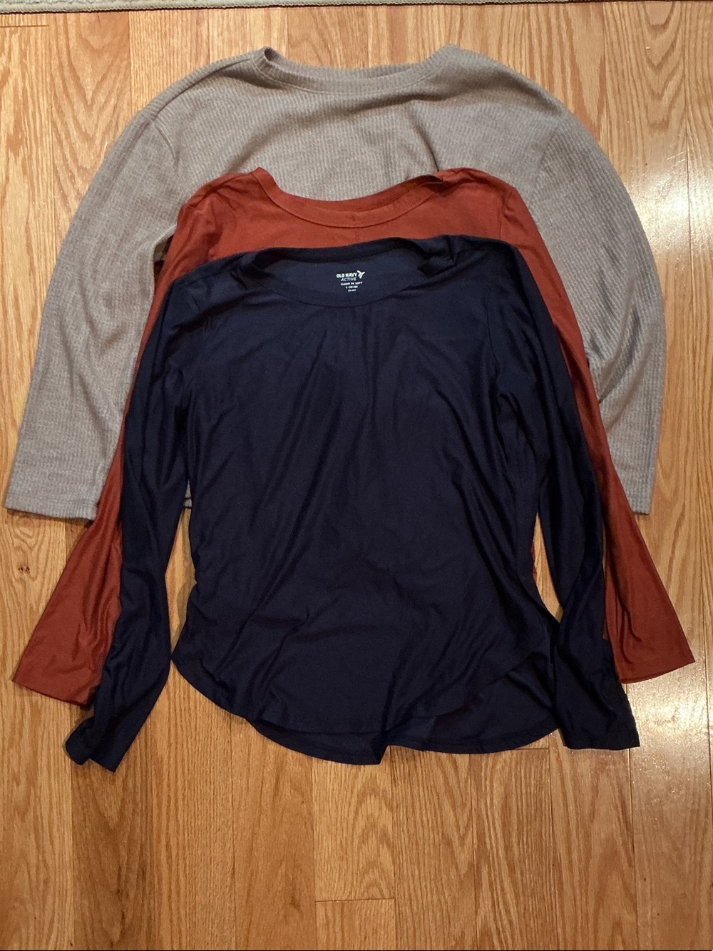 Old Navy Long Sleeve Tees - Navy, Rust, Taupe (Set of 3)